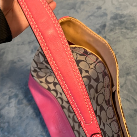 Coach Brown and Pink Hobo Bag - Picture 5 of 7